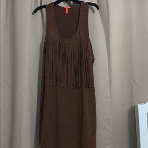 Brown suede dress